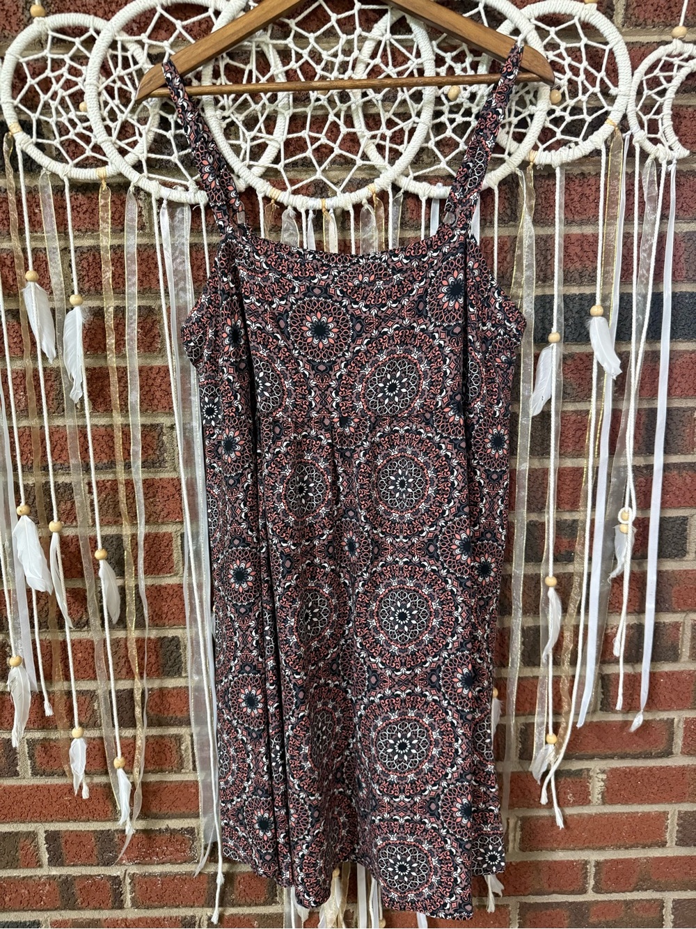 torrid Black and Rust Medallion Print Babydoll Dress Women’s 12